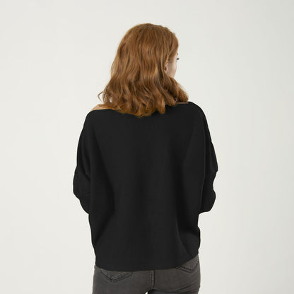 Blusa Celeste Color Negro