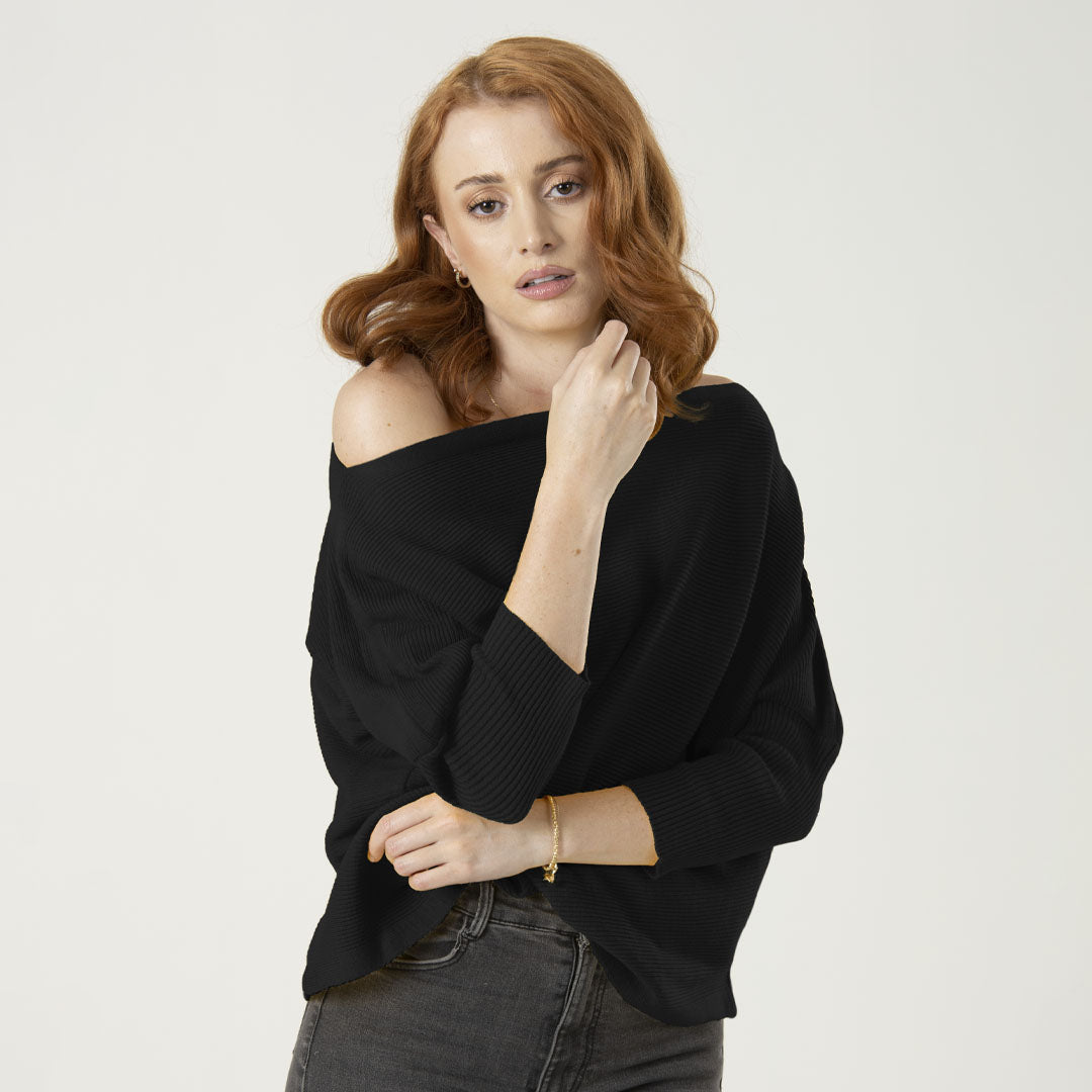 Blusa Celeste Color Negro