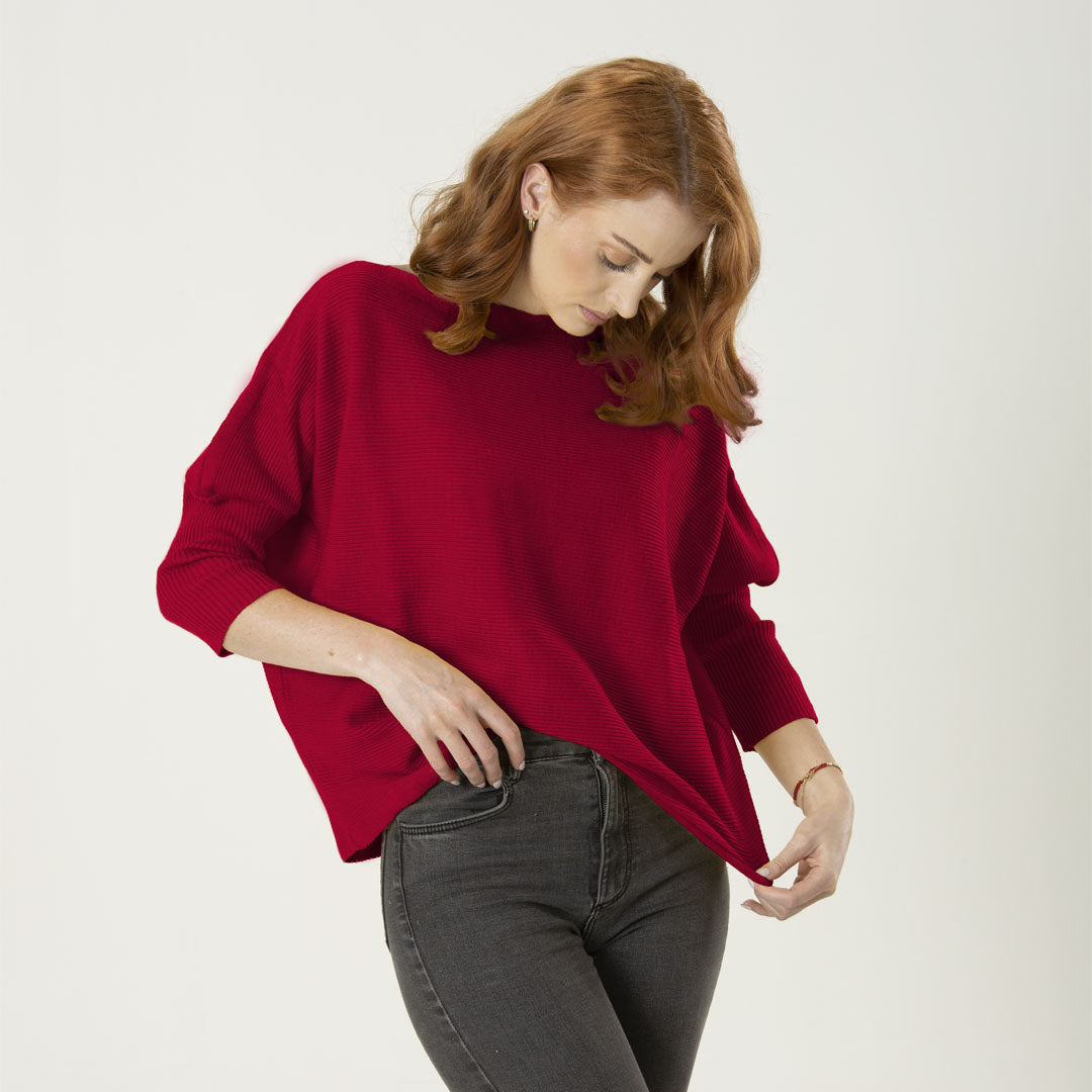 Blusa Celeste Color Rojo