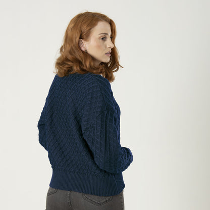 Cardigan Gaia Azul Cobalto