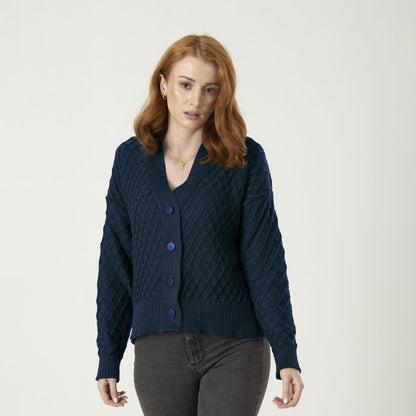 Cardigan Gaia Azul Cobalto