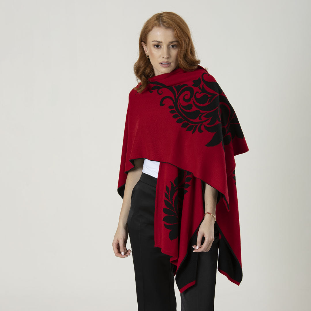 Chal Olivia Rojo/Negro