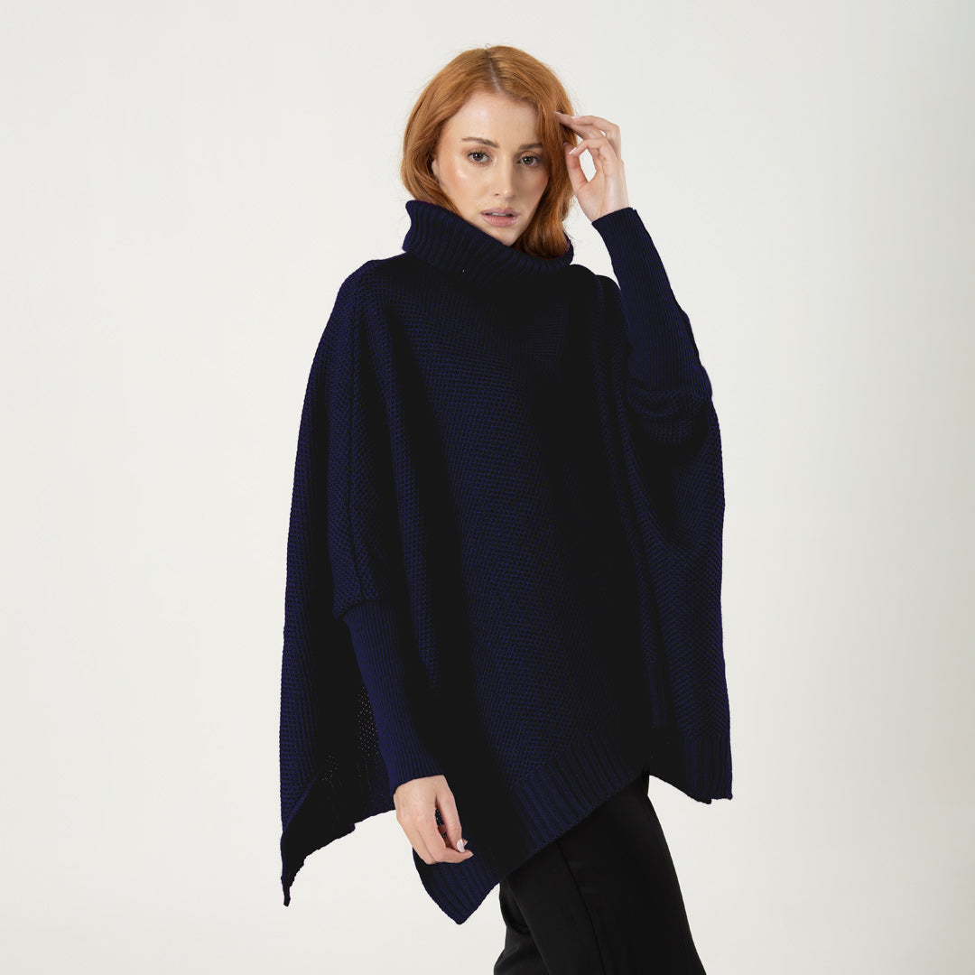 Ruana Sofia Azul Oscuro