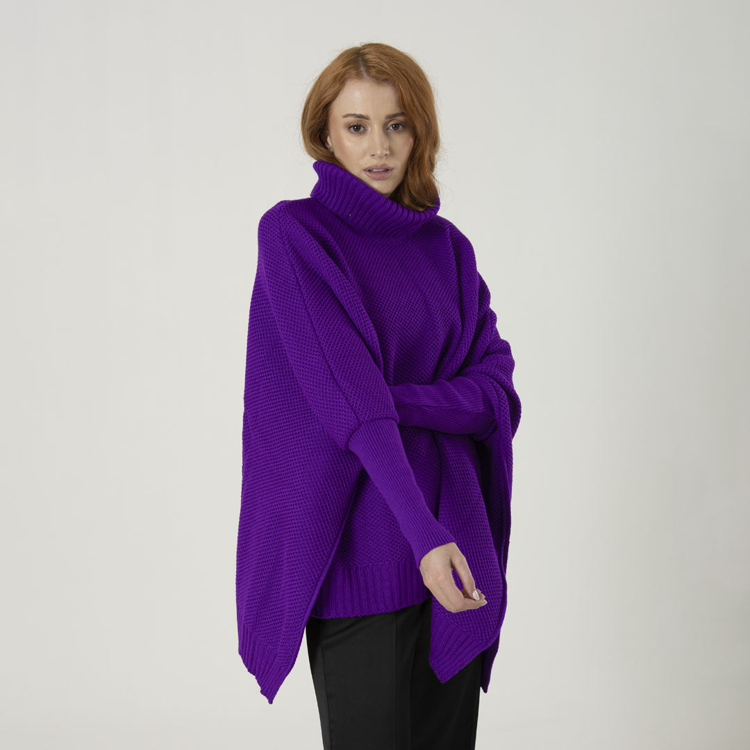 Ruana Sofia Morado Neón
