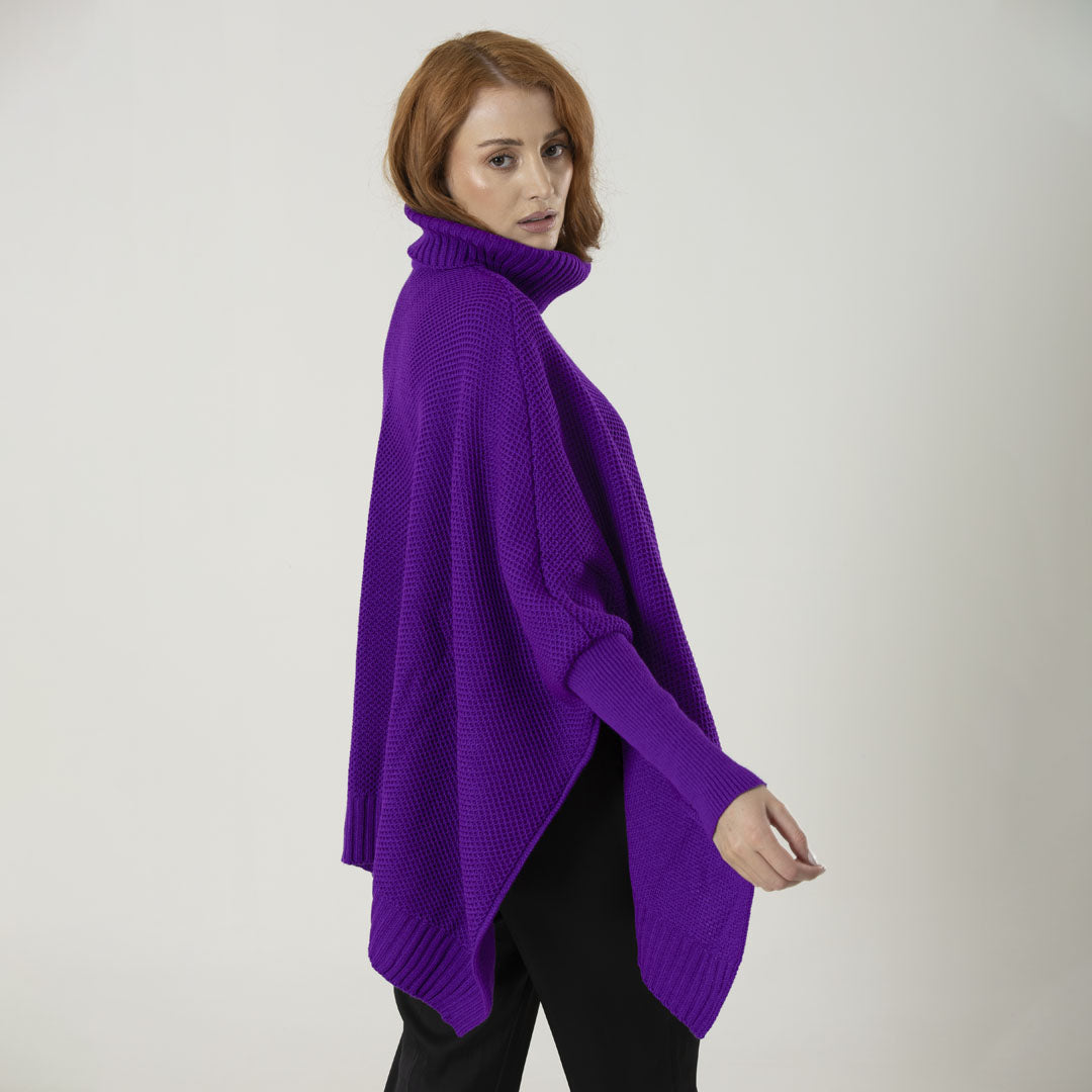 Ruana Sofia Morado Neón