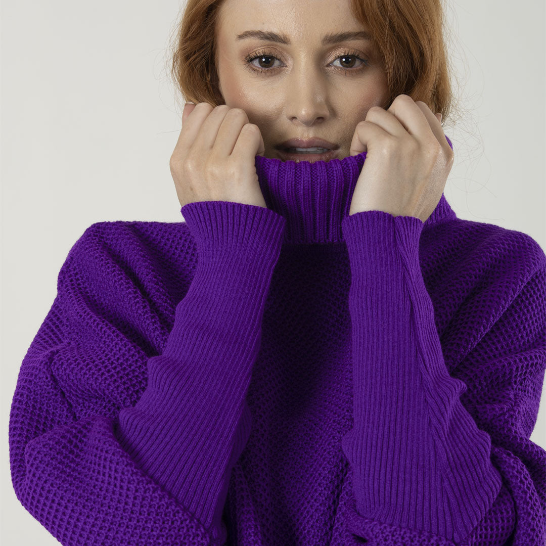 Ruana Sofia Morado Neón