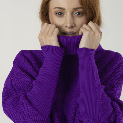 Ruana Sofia Morado Neón