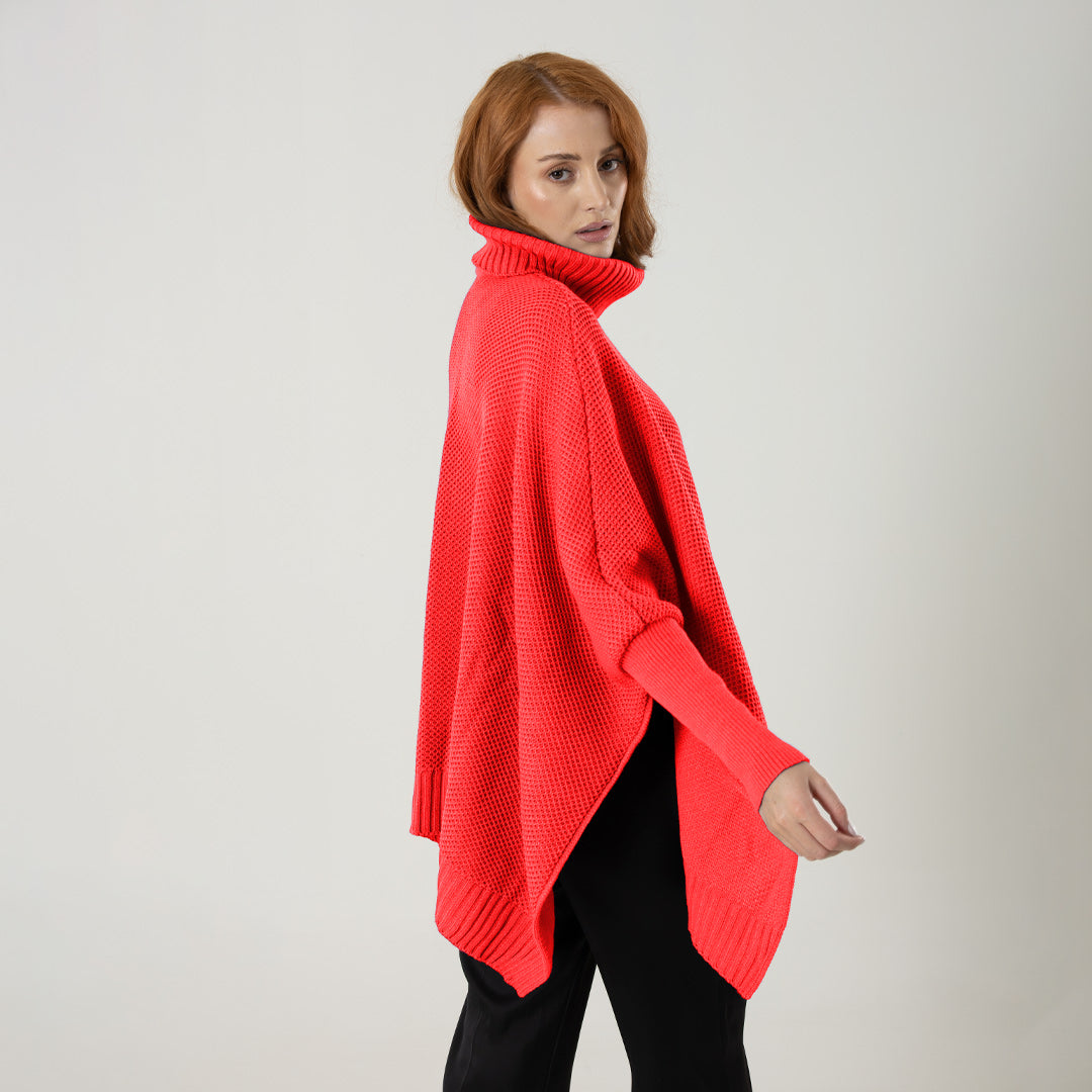 Ruana Sofia Salmon Neon