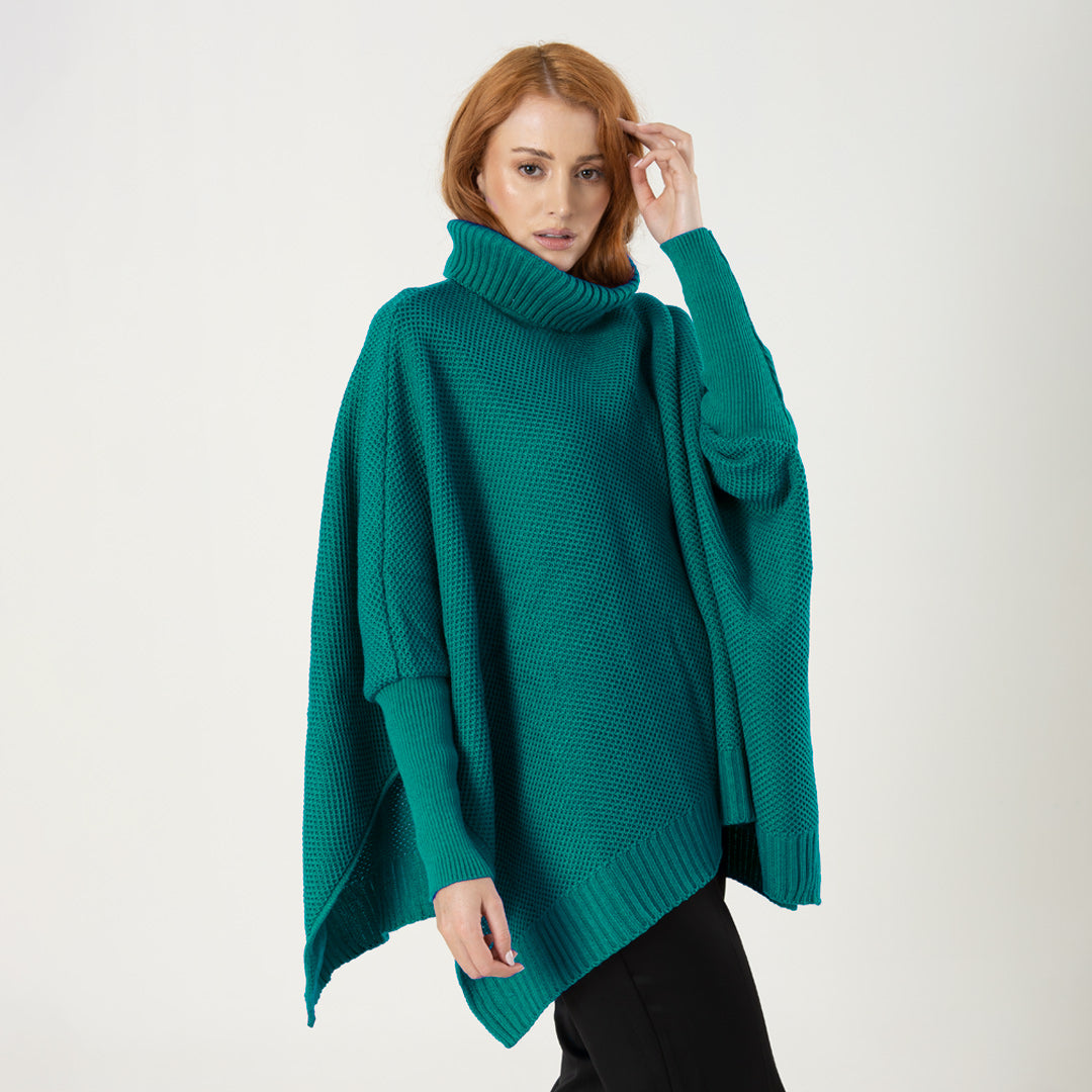 Ruana Sofia Verde Esmeralda