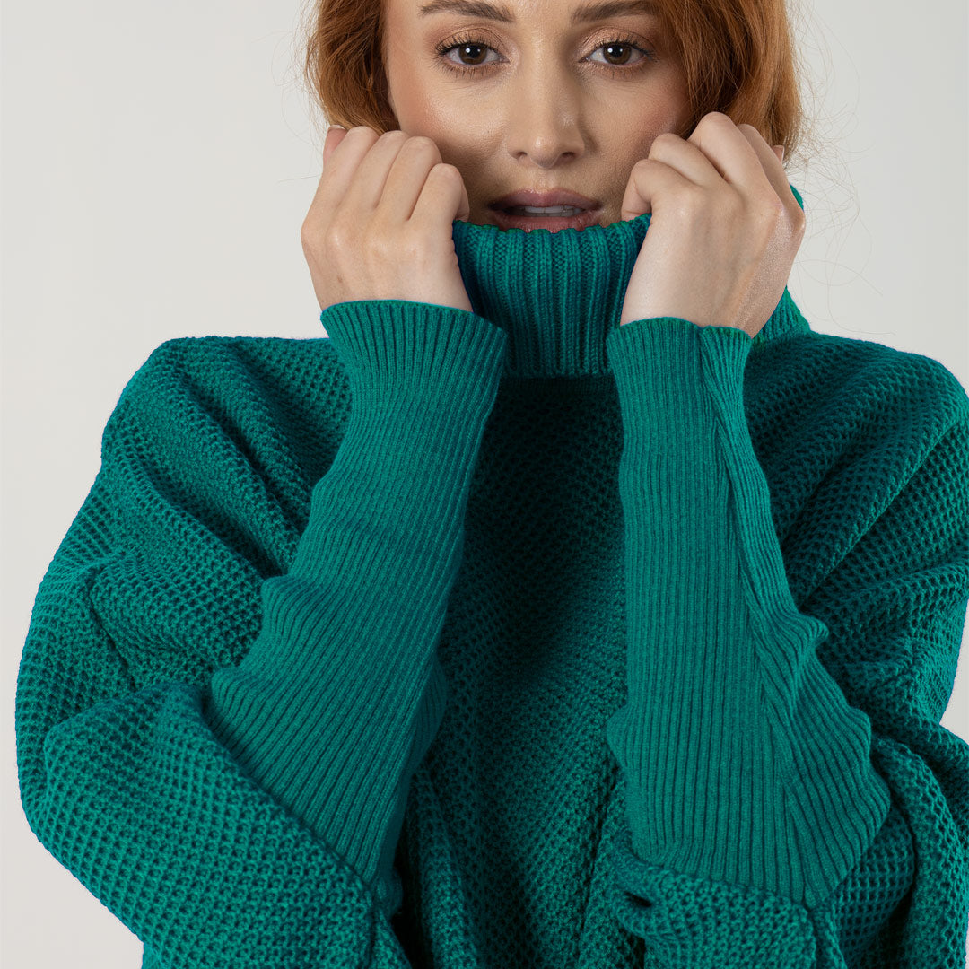 Ruana Sofia Verde Esmeralda