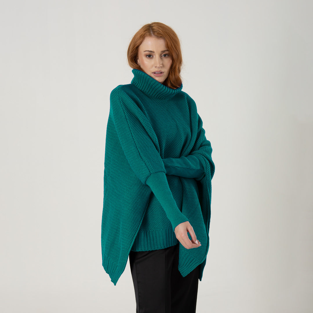 Ruana Sofia Verde Esmeralda