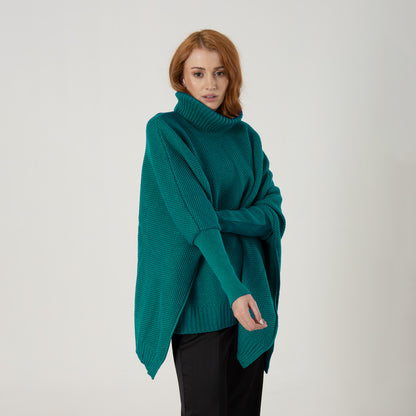 Ruana Sofia Verde Esmeralda